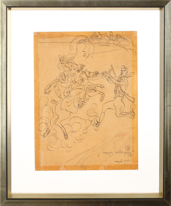 5. Berezowska Maja. Akwarela, 33 x 24 cm, Tusz Papier, 1954, 2400zł 