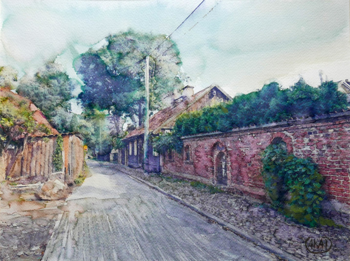 Ślefarski A. bojary 3 akwarela 30x40cm, 2023