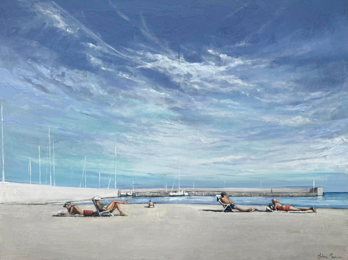 4. Jankowska Malena Plażowicze Akryl na płótnie 90 x 120 cm  2024