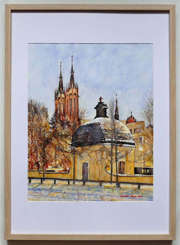 35 Chyży Krzysztof. Białystok. Niezapomnienie. Akwarela na papierze, 50x40cm_ramka 1000,00zł 2024