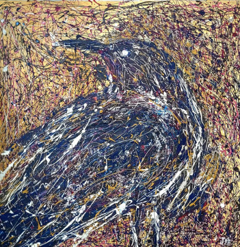 Ptak swietojanski, 100x120_akryl 2023, 10000