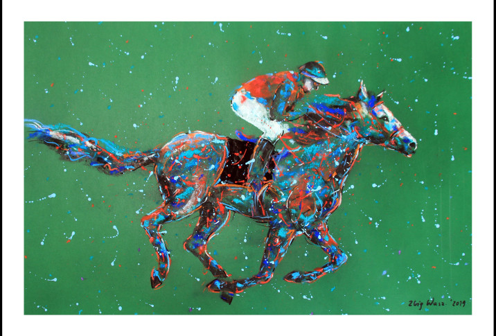 35. Waszczeniuk Radosny galop,70x100cm 2019 2000zł